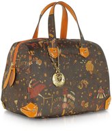 Thumbnail for your product : Piero Guidi Magic Circus Brown and Orange Satchel Bag