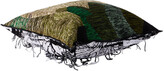Thumbnail for your product : Luna Del Pinal Khaki & White Field Topographic Cushion Cover