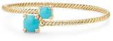 Thumbnail for your product : David Yurman Châtelaine Bypass Bracelet with Turquoise & Diamonds in 18K Yellow Gold