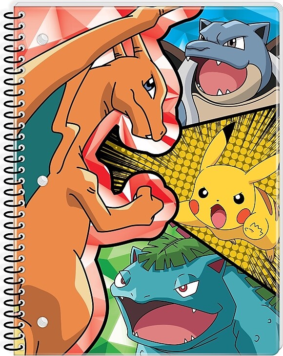 Innovative Designs Pokémon 1-Subject Notebooks, 8" x 10.5", Wide Ruled, 70 Sheets, Multicolored (716135POK-SA)