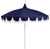 Thumbnail for your product : One Kings Lane Outdoor Aya Pagoda Fringe Patio Umbrella - Navy - Blue