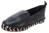 Thumbnail for your product : Proenza Schouler Leather Round-Toe Espadrilles