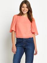 Thumbnail for your product : Love Label Bell Sleeve Crop Blouse