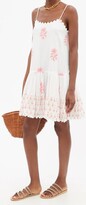 Thumbnail for your product : Juliet Dunn Floral-print Drop-waist Cotton-voile Mini Dress