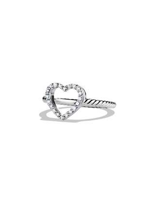David Yurman Cable Collectibles Heart Ring with Diamonds