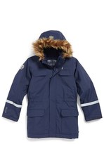 Thumbnail for your product : Helly Hansen 'Powder' Windproof & Waterproof Insulated Snow Parka with Faux Fur Trim (Big Boys)