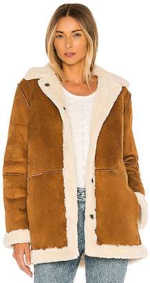 Velvet by Graham & Spencer Kailani Faux Suede Sherpa Coat