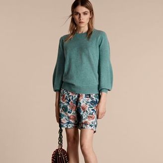 Burberry Puff-sleeved Cashmere Sweater