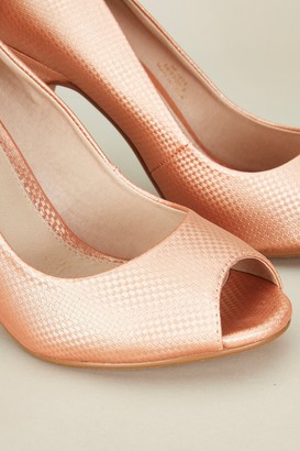 Wallis Rose Gold Peep Toe Court Shoe