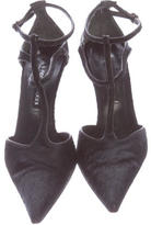 Thumbnail for your product : Sergio Rossi Ponyhair T-Strap Pumps