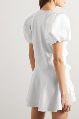 Maggie Marilyn The Jones 2.0 Ruffled Cotton-poplin Mini Dress - White