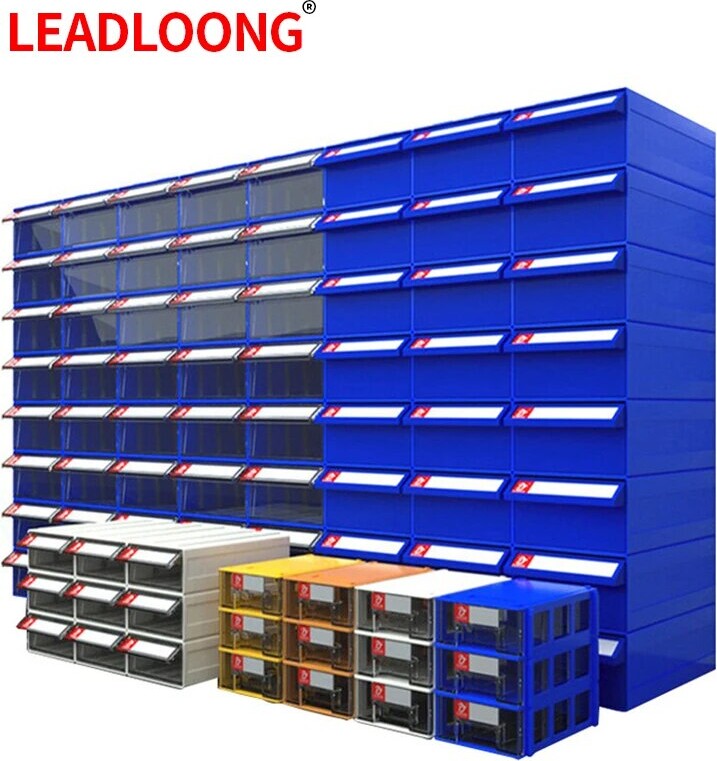 LEADLOONG F1 Desktop Storage Drawer 6pcs 180*95*50mm/7*3.7*2in Stackable Organizer Drawer Great For Storing Hardware Mall Parts