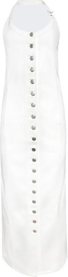 Courrèges Halterneck Denim Long Dress
