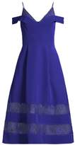 Thumbnail for your product : Aidan Mattox Aidan By Crepe & Lace Midi Dress