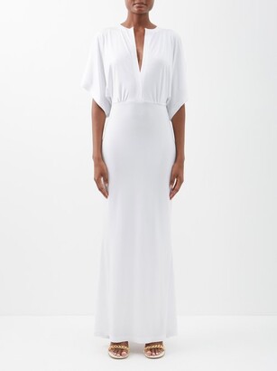 Norma Kamali Obie Jersey Maxi Dress - White