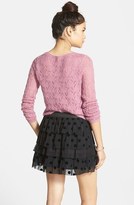 Thumbnail for your product : Frenchi Dot Mesh Tiered Skirt (Juniors)