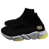 Balenciaga Speed Trainer Green And White Sole Black Shoes