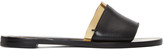Lanvin - Sandales noires et dorées
