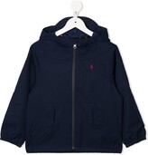 Thumbnail for your product : Ralph Lauren Kids Embroidered-Pony Detail Hooded Jacket