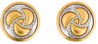 Gurhan Triskele Diamond Button Earrings