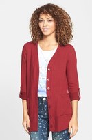 Thumbnail for your product : Soprano Roll Tab Cardigan (Juniors)