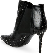 Thumbnail for your product : Aperlaï Black Victoire Studded Pointed Toe High Heel Ankle Booties