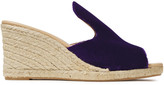 Thumbnail for your product : Manebi Hamptons Velvet Wedge Espadrille Sandals