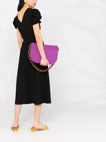 Thumbnail for your product : Saloni puff-sleeves V-neck dress