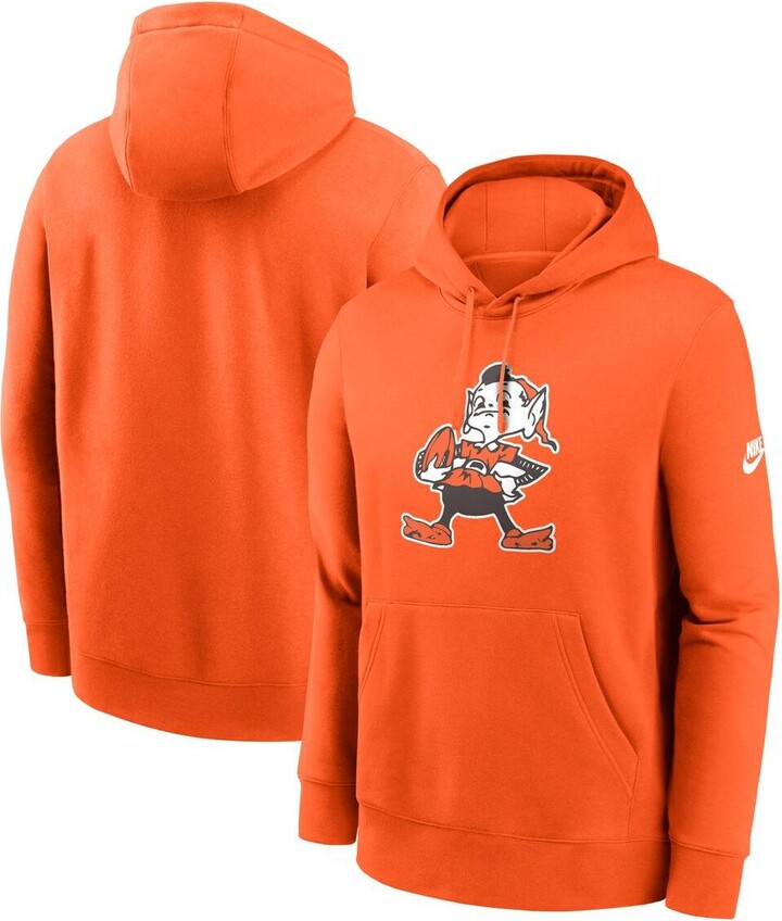 Nike Men's Orange Cleveland Browns Club Fleece Pullover Hoodie