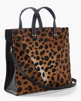 Thumbnail for your product : Clare Vivier Leopard Patchwork V Petit Simple Tote