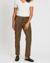 Thumbnail for your product : Scotch & Soda Tapered Lurex Pants With Velvet Side Panel