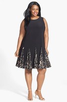Thumbnail for your product : Betsy & Adam Lace Godet Skirt Dress (Plus Size)
