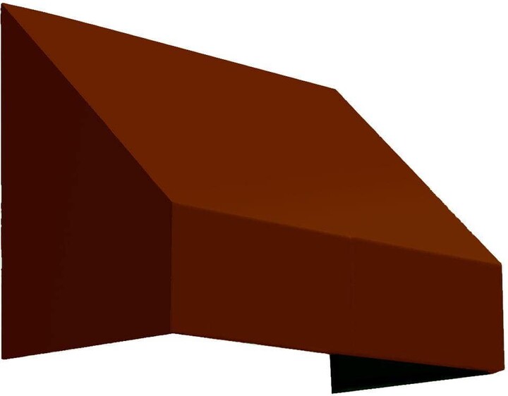 5.38 ft. New Yorker Fixed Awning 64.5 in. W x 31 in. H x 24 in. D Acrylic Fabric in Terracotta