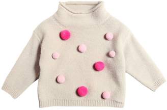 Il Gufo Merino Wool Sweater W/ Pompoms
