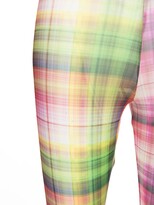 Thumbnail for your product : Chopova Lowena Powermesh check-print stirrup leggings
