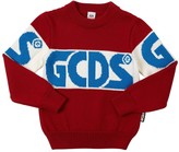 Thumbnail for your product : GCDS Intarsia Knit Wool Blend Sweater