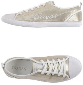 guess women's silver sneakers