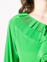 Thumbnail for your product : P.A.R.O.S.H. Pleated Trim Loose-Fit Blouse