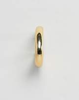 Thumbnail for your product : ASOS Design Gold Plated Oval Hoop Earrings