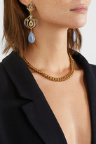 Thumbnail for your product : Percossi Papi - Gold-plated And Enamel Multi-stone Earrings - Blue