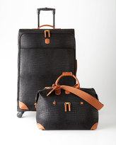 Thumbnail for your product : Bric's Black Crocodile-Embossed Safari Luggage