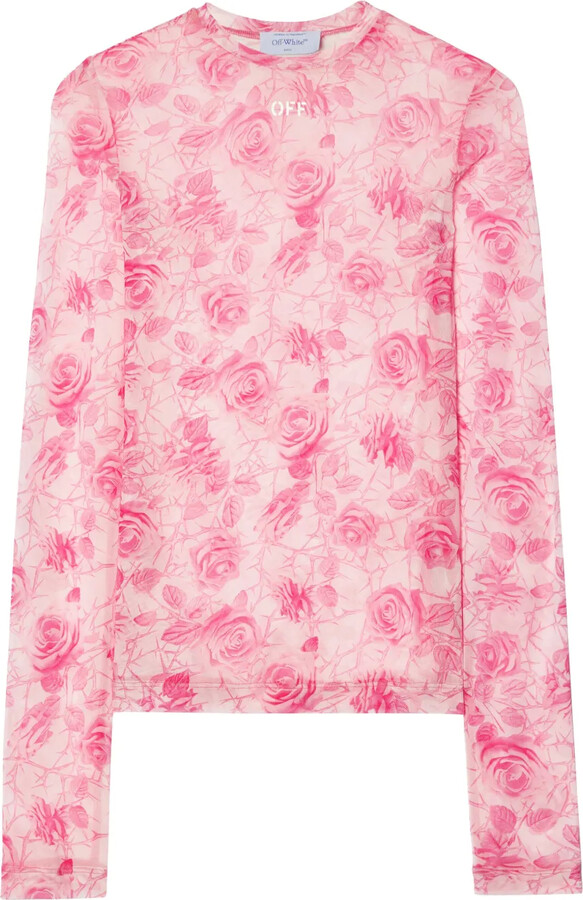 Off-White Off Stamp Roses top