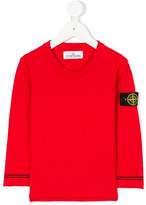 Thumbnail for your product : Stone Island Junior rolled edge logo top