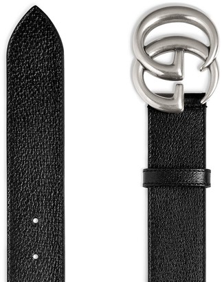 Gucci Leather belt with double G buckle