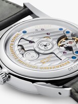 Thumbnail for your product : NOMOS Glashütte 360 Unisex Orion Automatic Date Leather Strap Watch, Black/White