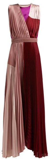 kimora satin pleated dress