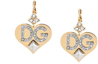 Dolce & Gabbana Logo Heart Earrings