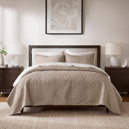 Madison Park Mansfield Antimicrobial Treated Reversible Quilt Set