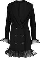 Thumbnail for your product : boohoo Ruffle Organza Button Front Blazer Dress