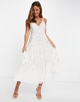 Thumbnail for your product : ASOS EDITION cami midi dress with vintage look embellishment